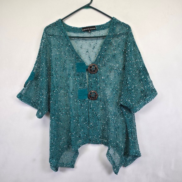 Elegant Teal Women's Sweater - Picture 3 of 16